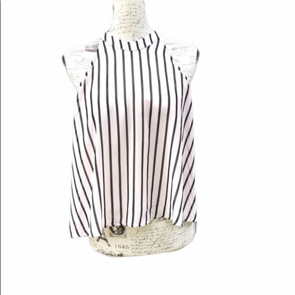 ASTR high neck striped sleeveless blouse size xs - Picture 2 of 5